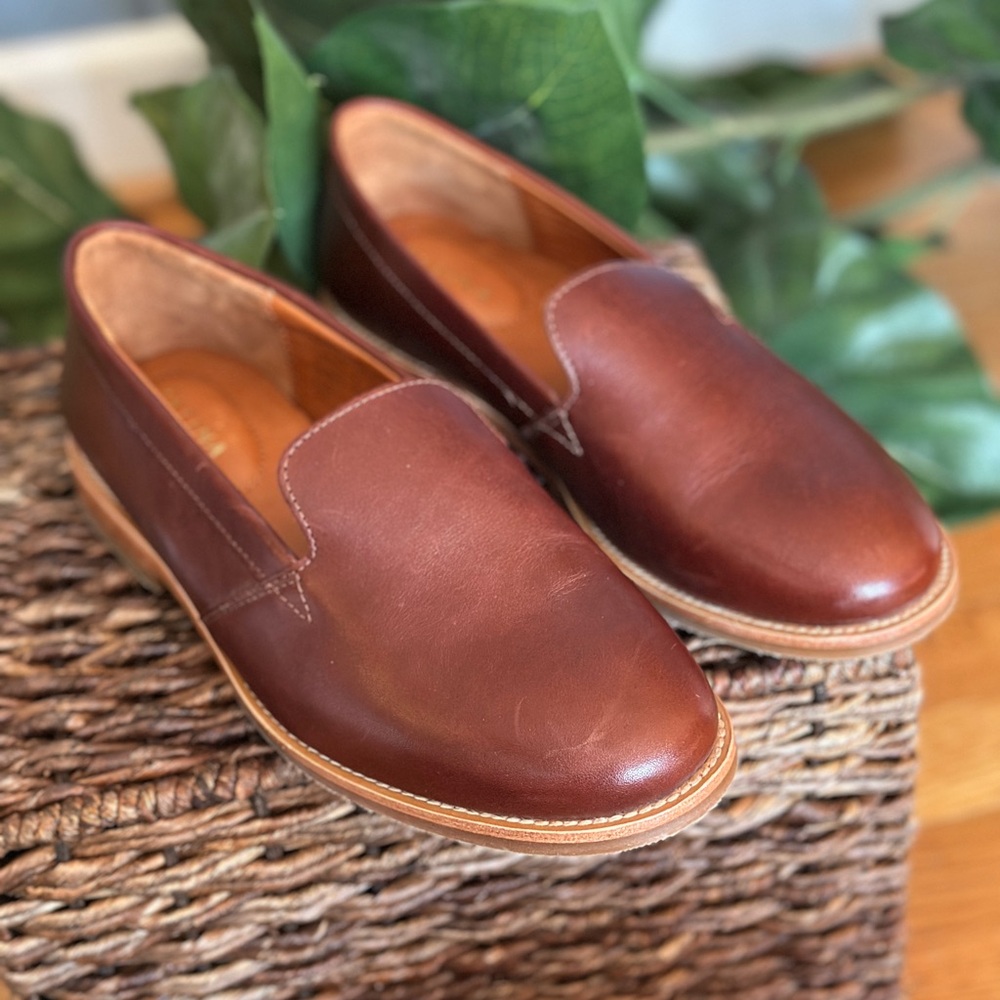 Women’s Portland Leather Goods  Patina cognac Leather Slip-On Dress Shoes